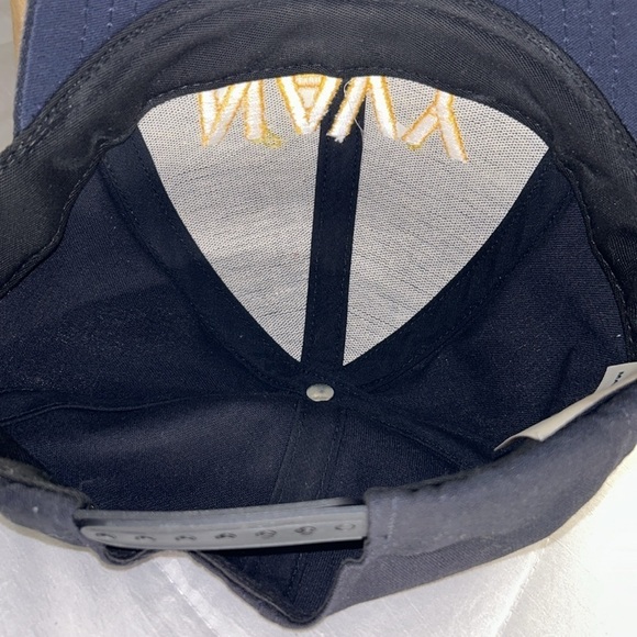 US Navy SnapBack Cap by Grafitti Made in USA Navy Blue with Yellow Embroidery - Picture 6 of 6